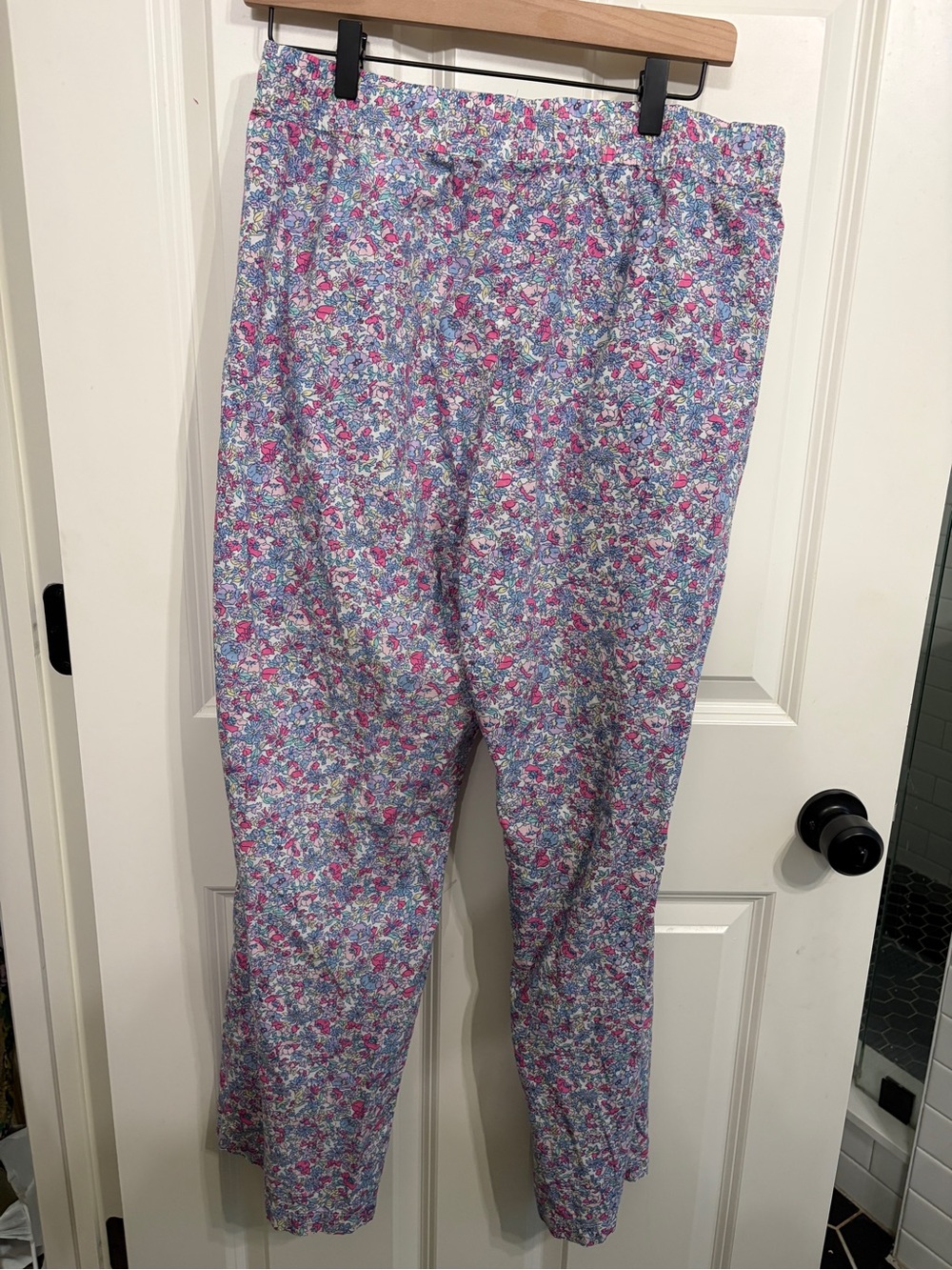 Like new Gap size L Women's floral lounge/sleep pants. Purple and pink. Cotton - Picture 5 of 9